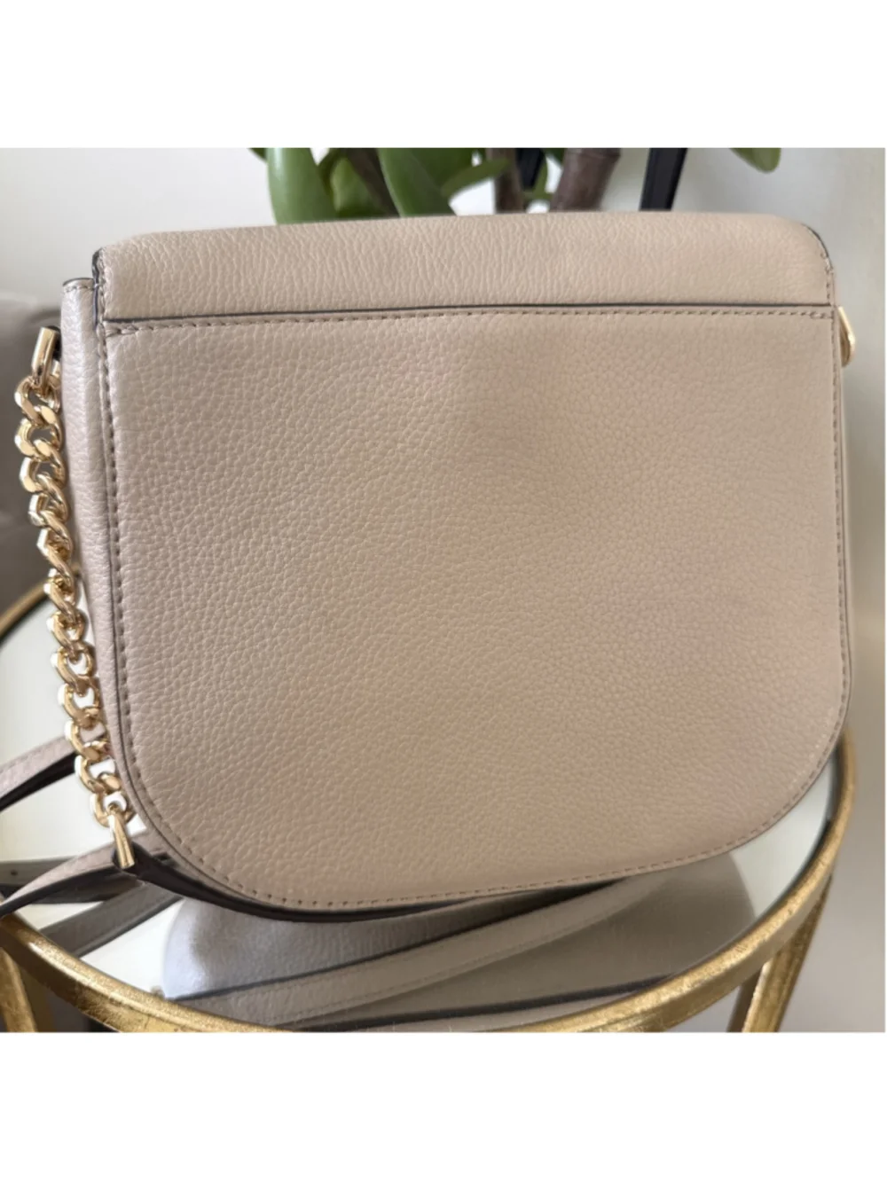 Michael Kors Pebble Leather Half Dome Crossbody Purse Bag